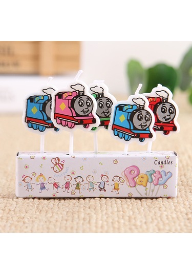 Vıp Thomas Bırthday Candle Thomas Pasta Mumu 5 Adet Thomas Doğum Günü Mumu Thomas Doğum Günü Mumları Renkli