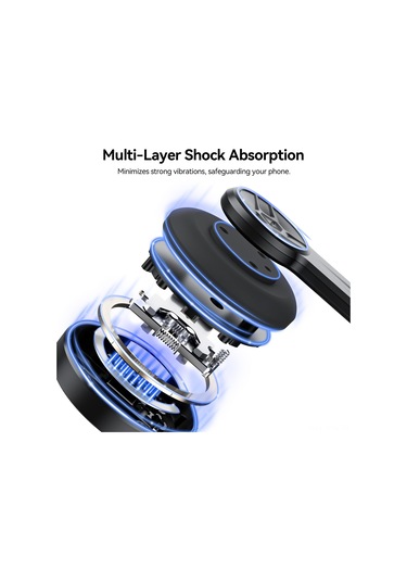 Symbee Telesın Bisiklet Fotoğrafçılığı Amortisörlü Telefon Tutucu Nilon Malzeme Manyetik Kılıf İphone 15 Pro Uyumlu 360 Dönebilen