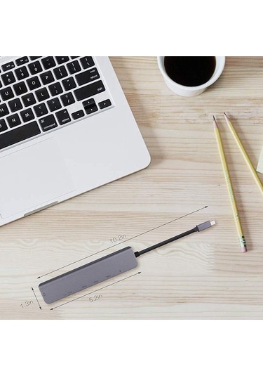 Speeduf 8in1 Usb Type-c Hub Port Adaptör Hdmı Usb Ethernet Pd