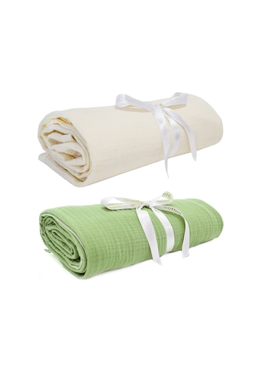 Ezh 2'li 4 Kat Müslin Bebek Battaniyesi 120x110 CM