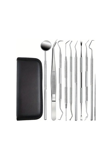 Willowhaven 9 Parçalı Profesyonel Diş Temizleme Seti Paslanmaz Çelik Evcil Ve Yetişkin Hayvanlar İçin