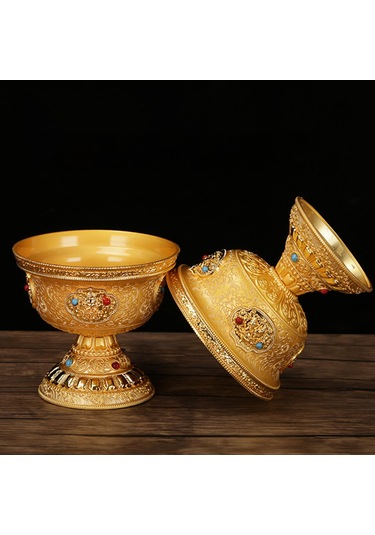 Suntek İbadet Kupası Ev Budist Alar Malzemeleri Tibet Su Sunan 10.2x9cm