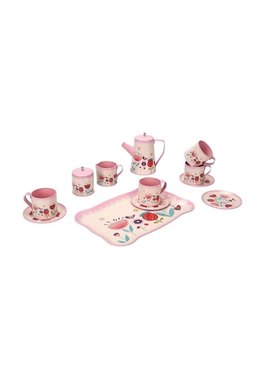 4939 Sun-yfn-lch-metal Çay Seti Çiçek Dsn 2a 12prç