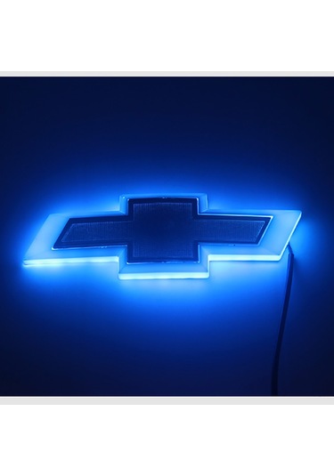 Geeroyoo Chevrolet Işıklı Standart Cruze Araba Logosu Işığı Arka Standart Soğuk Işık Işıklı Araba Logosu Işığı 4d Araba Logosu Işığı Mavi 17 5.5cm