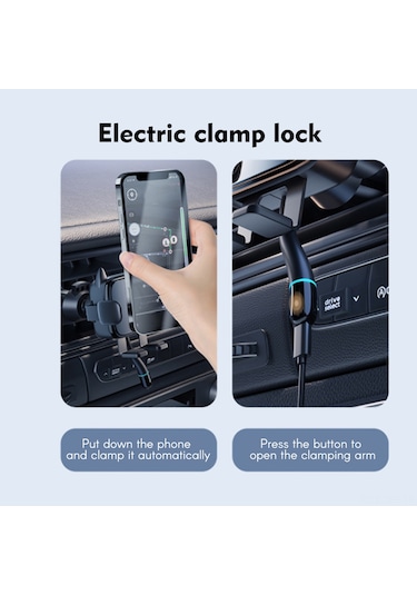 Geeroyoo 15w Hızlı Şarjlı Otomatik Sensörlü Araç Telefon Tutucu - Beyaz Renk Seçeneği İle Uyumlu Beyaz