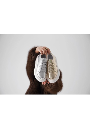 Trendella Gümüş Kadın Sneaker Tr01ms05b Beyaz
