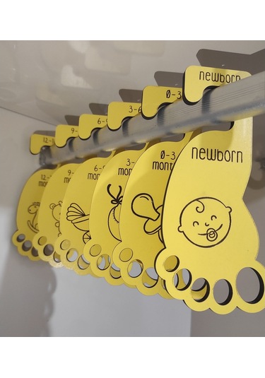 Plakethome Bebek Dolabı Ayracı,Dolap Içi Ahşap Askılık Set,Dolap Düzenleyici