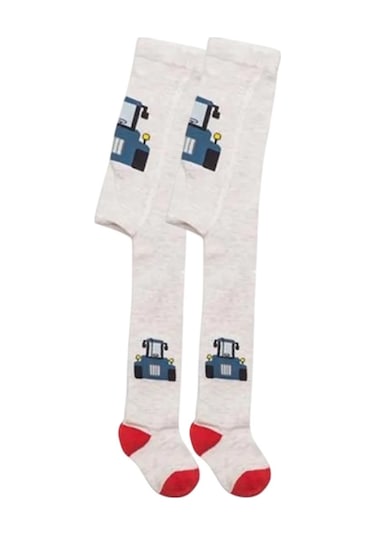 Defne Baby Bebek Külotlu Çorap 012-21 Gri-kırmızı Gri - Kırmızı