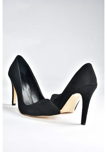 Fox Shoes  Siyah Süet Kadın İnce Topuklu Stiletto L253971502