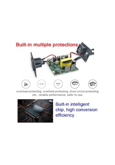 Youmex 150w Araç İnvertörü - 12v'dan 110v'a Çift Usb'li Modifiye Sinüs Dalga Dönüştürücü