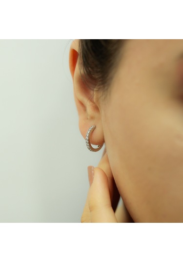 Lova Pırlantalı Halka Küpe -  3030017