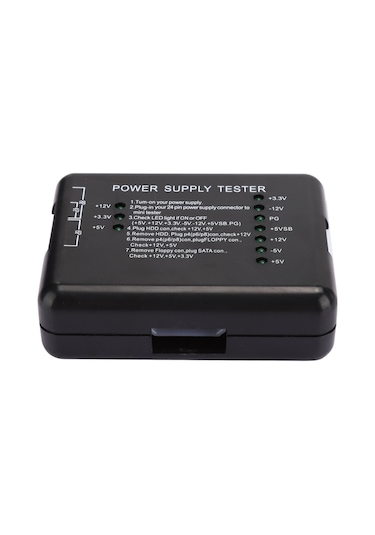 Yaleker Atx Güç Kaynağı Test Cihazı - Voltaj Kontrolü, Led Gösterge, Hızlı Arıza Tespiti, Bilgisayar Teknisyenleri İçin