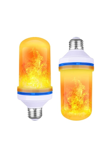 Springsun Yüksek Kaliteli Led Alev Ampulü - Dinamik Alev Efekti, E26 Duy, Kırmızı, Dayanıklı Ve Pratik
