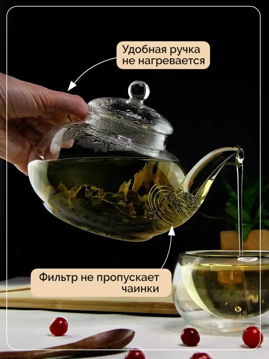 Teastar 800 Ml Demlik, Isıya Dayanıklı Cam 64036620 Beyaz