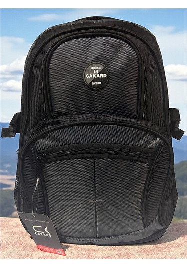 Su Geçirmez Kalın Ortopedik Çok Bölmeli Laptop Okul Gezi Seyahat Kamp Sırt Çantası Büyük 30x47cm Gri