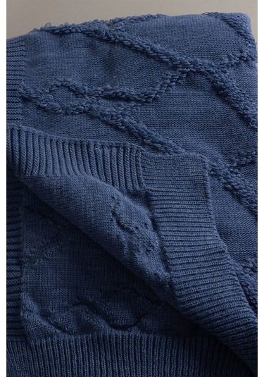Espuma De Mar İndigo Tek Kişilik Battaniye 160x220 37141 Indigo