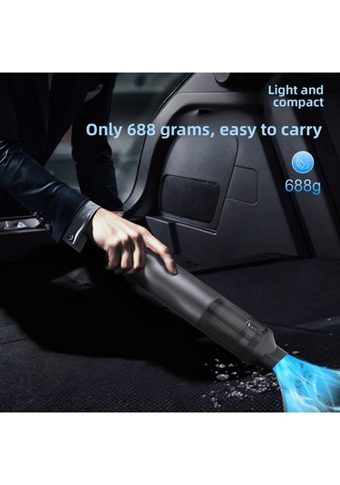 Araç İçi Küçük Yüksek Emişli Elektrikli Süpürge: Taşınabilir Şişirilebilir Çift İşlevli-sarı Siyah
