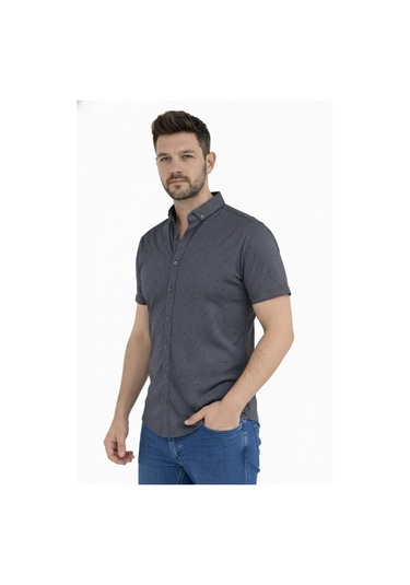 Baglan Erkek Dügmeli Polo Yaka Tişört R4310 Bgl-st02771 Füme