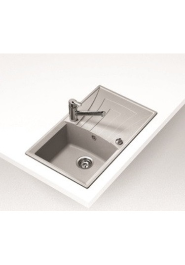 Teka Universo 45 GT Tezgahüstü Damlalıklı Granit Eviye Beyaz