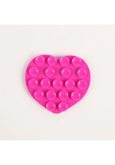 Goldenqian Kalp Şeklinde Çift Taraflı Silikon Vantuz Telefon Etiket Kendinden Yapışkanlı Kaymaz Emme Telefon Desteği Braketi Vantuz Mh Mh