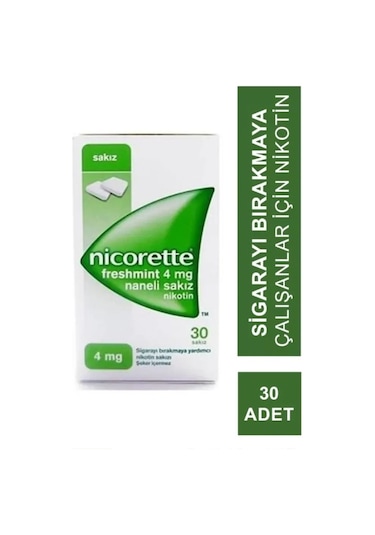 Nicorette Freshmint 4mg Naneli 30 Lu Nikotin Sakızı