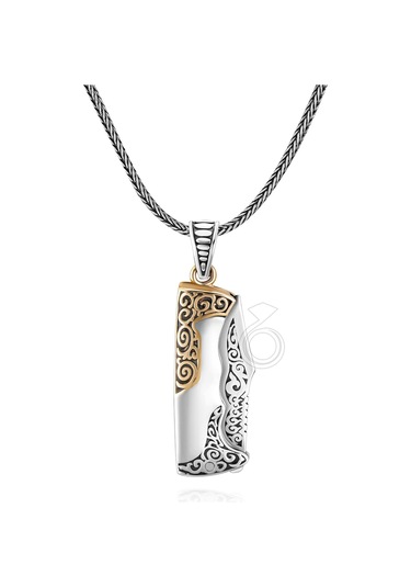 925 Ayar Gümüş Avcı Bıçağı Tasarım Açılır Kapanır Erkek Kolye Gümüş