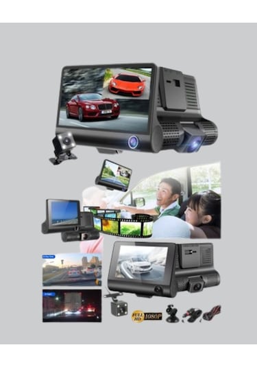 170 Geniş Açılı Araç Kamerası - 4.0' Ips Ekranlı Full Hd Dvr