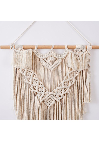 Homyl Yurt Arkaplanı Için Şık Makrome Goblen Fringe Wall Art