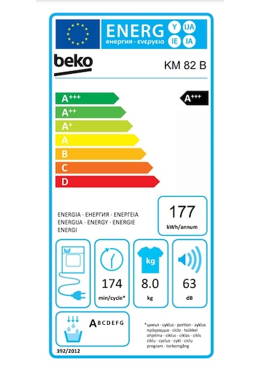 Beko KM 82 B 8 KG Çamaşır Kurutma Makinesi