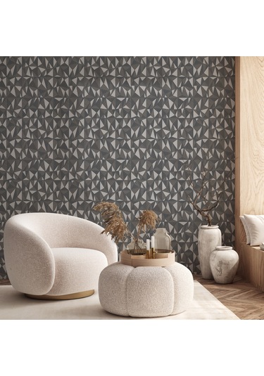 Adawall Omega 23204-5 Çizgili Modern Geometrik Desenli Düz Sade Duvar Kağıdı