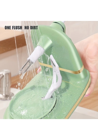 Cordial Derin Yeşil Manuel Döner Meyve Soyucu, İnce Kabuk Soyma, Mutfak Aleti, 1 Adet Koyu Yeşil