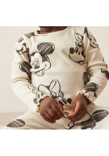 Yeni Sezon Unisex Karakter Baskılı Fitilli Kumaş 3 İplik Taytlı Takım 2 Parça