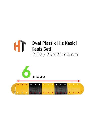 Oval Plastik Hız Kesici Kasis Seti 6 Metre