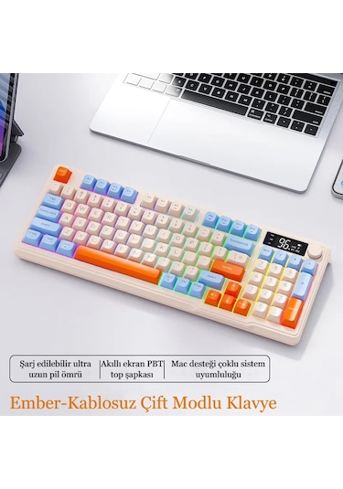 2.4g Bluetooth Çift Bağlantı Gaming Oyuncu Klavye Manyetik Klavye