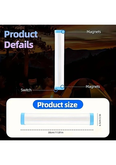 Xuweiwei Taşınabilir Çok Fonksiyonlu Dış Mekan Askılı Lamba Mıknatıslı Tabanlı Spor Led Kamp Lambası Şarj Edilebilir Pil Açık Hava Maceraları Balıkçılık Acil Durum Usb Şarj Altın