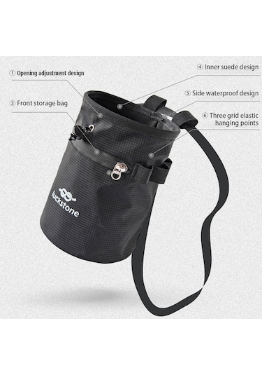 Luckstone-bouldering Halter İçin Fırçalı Magnezyum Tozu Saklama-yeşil Çok Renkli