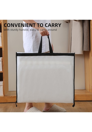 Lemestar 2 Adet Peva 180x60cm Gelinlik Koruması - Su Geçirmez, Katlanabilir, Sıkma Önleyici, Askı Tasarımı, Kaliteli Depolama Çantası Beyaz