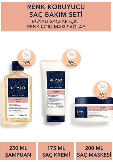 Color Boyalı Saç Bakım Seti Kadın Renk Koruyucu Şampuan, Işıltı Veren Krem Ve Renk Koruyucu Maske