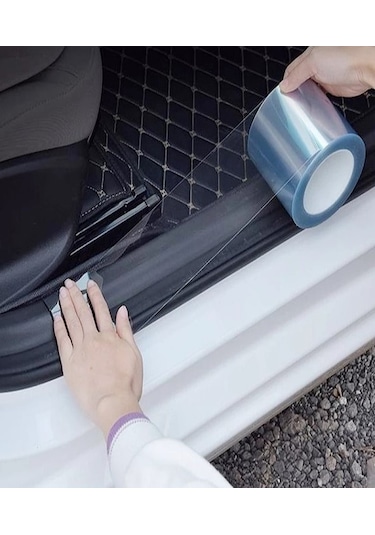 Araç Kapı Eşik Çizik Önleyici Şeffaf Koruma Folyo 10 cm x 5 metre
