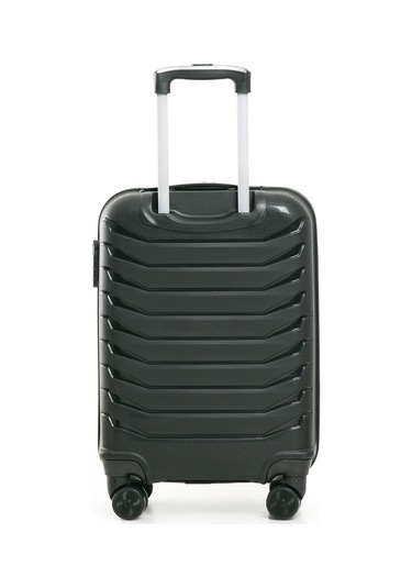 Yefa Pp Polipropilen Kırılmaz Kabin Küçük Boy Valiz Siyah