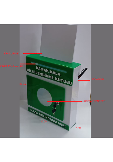 Yeşil Pleksi A-4 Ramak Kala Kutusu