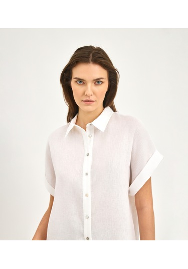 Karaca Kadın Comfort Fıt Gömlek-beyaz 12.25s.04.029 Beyaz