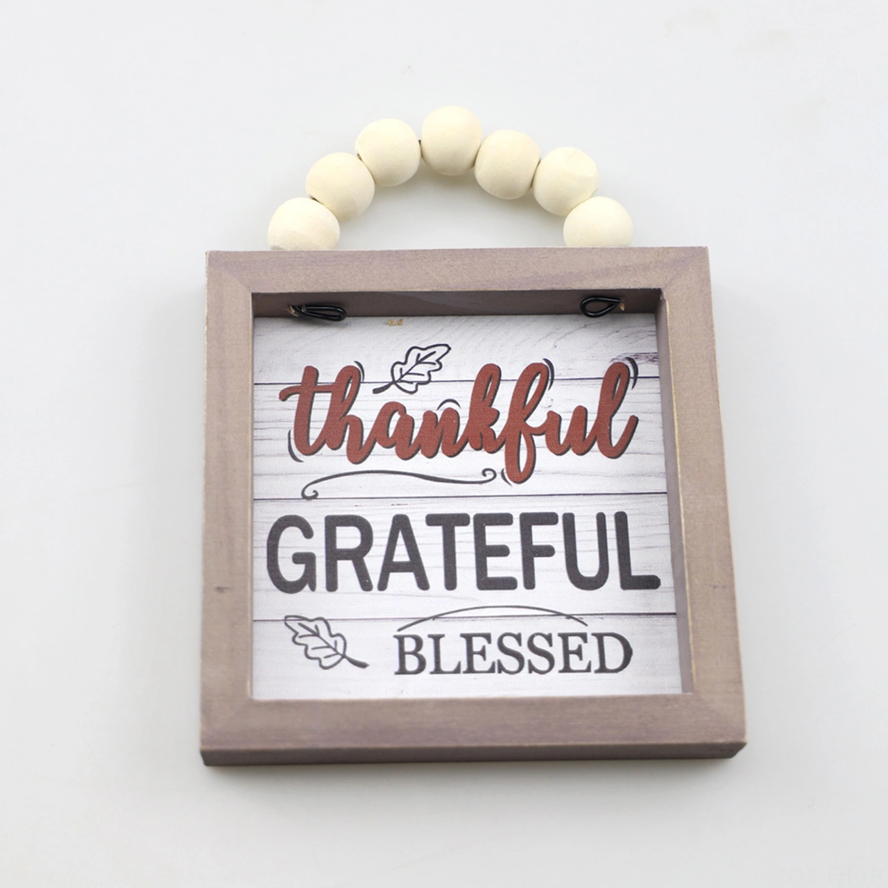 Folinda Teşekkür Günü Ahşap Asma Dekorasyonu - "thankful & Grateful & Blessed" Beyaz Boncuklu Dışarı/içeri Dekor, Duvar/kapı Süsleri, Sonbahar Partisi Atmosferi