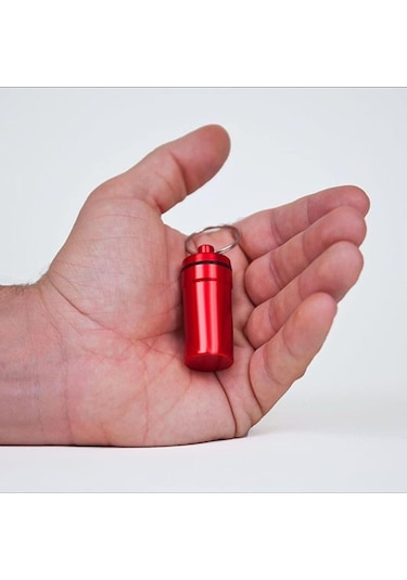 Suntek Anahtarlık Hap Tutacağı Seyahat Hapı Konteyner Metal Diğer