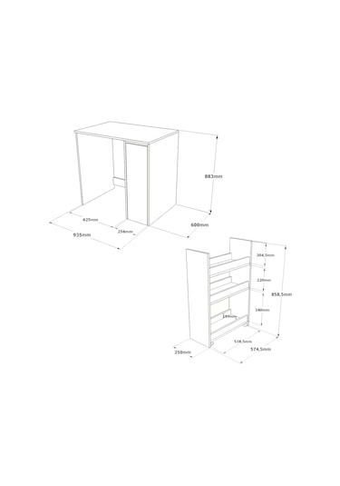 Robin Home Diana Çamaşır Makinesi Dolabı Çekmeceli Beyaz
