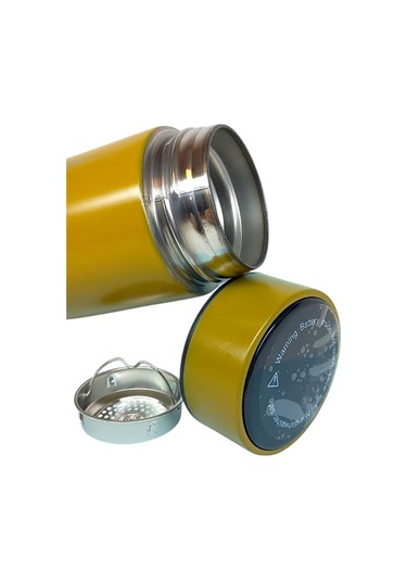 Kişiselleştirilebilir Dereceli Termos 05 Lt Sarı Renk Sarı