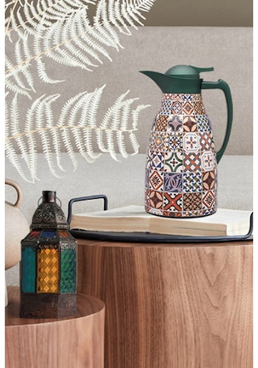 Roomours Andalusia Green Termos 0,75 Litre Endülüs Desenli Yeşil