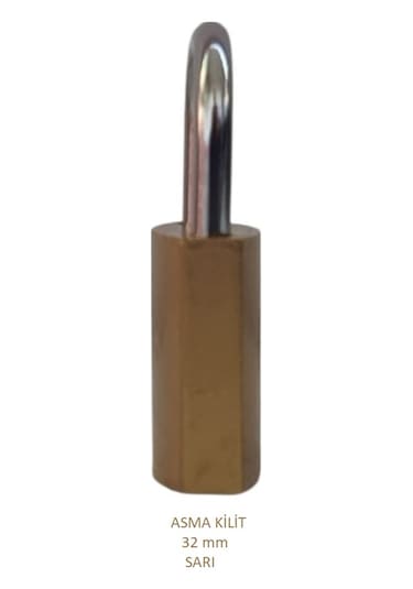 Adilon Asma Kilit, 32 Mm Sarı