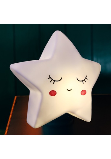 Orbus Silikon Led Işıklı Yıldız Gece Lambası Beyaz Beyaz - Beyaz