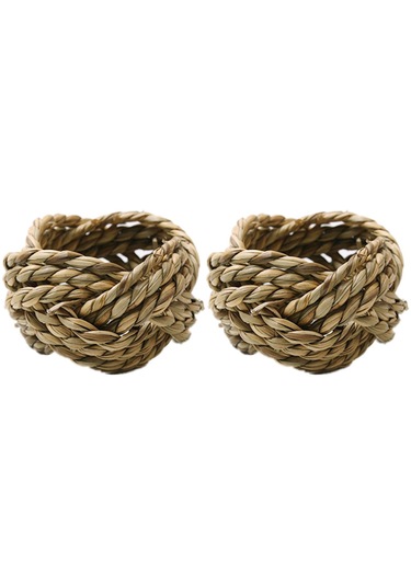 Homyl 6x El Yapımı Peçete Halkaları Tutacağı 4.3x4.4cm Haki